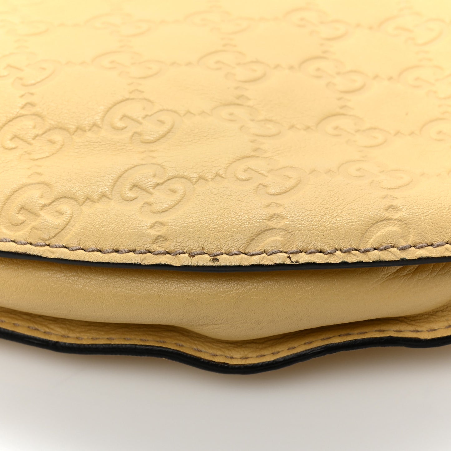 Guccissima Half Moon Hobo Yellow