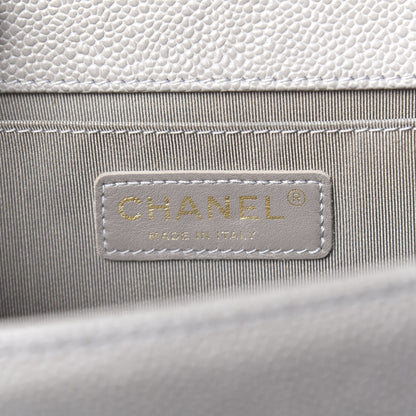 Chanel Caviar Quilted Medium Boy Flap Light Grey 6 of 11