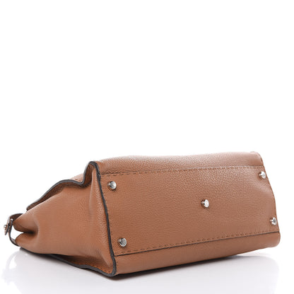 Fendi Cuoio Romano Selleria Bi-Color Large Peekaboo Iconic Satchel Mou Deserto 5 of 13