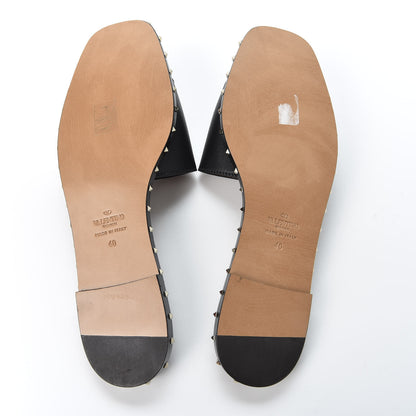 Valentino Garavani Nappa Soul Rockstud Flat Slide Sandals 40 Black 5 of 10