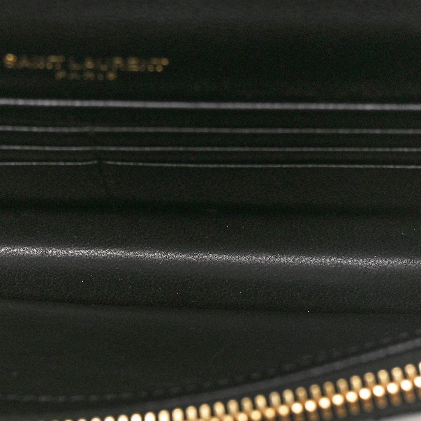 Grain De Poudre Matelasse Chevron Monogram Envelope Chain Wallet Black