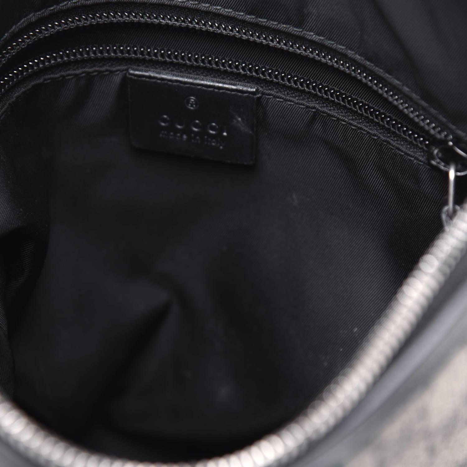 Gucci GG Supreme Monogram Web Messenger Bag Black 9 of 19