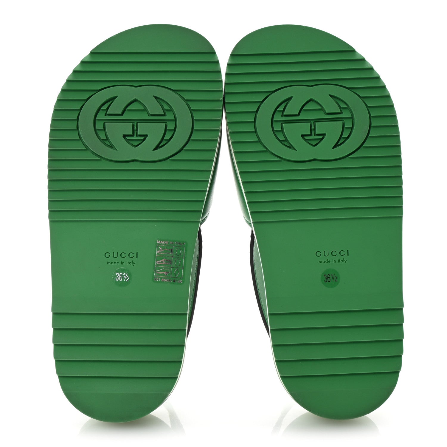 Gucci Cosmos Softy Calfskin Interlocking G Slingback Sandals 36.5 New Shamarock 6 of 9