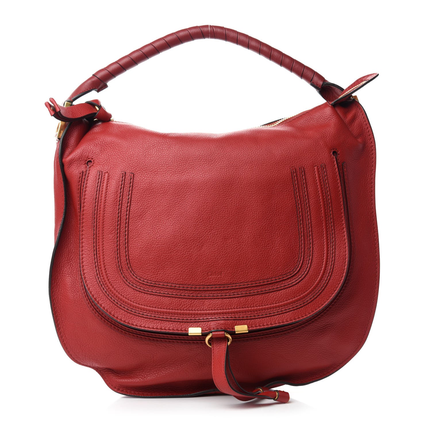 Chloe Calfskin Large Marcie Hobo Ruby 1 of 10