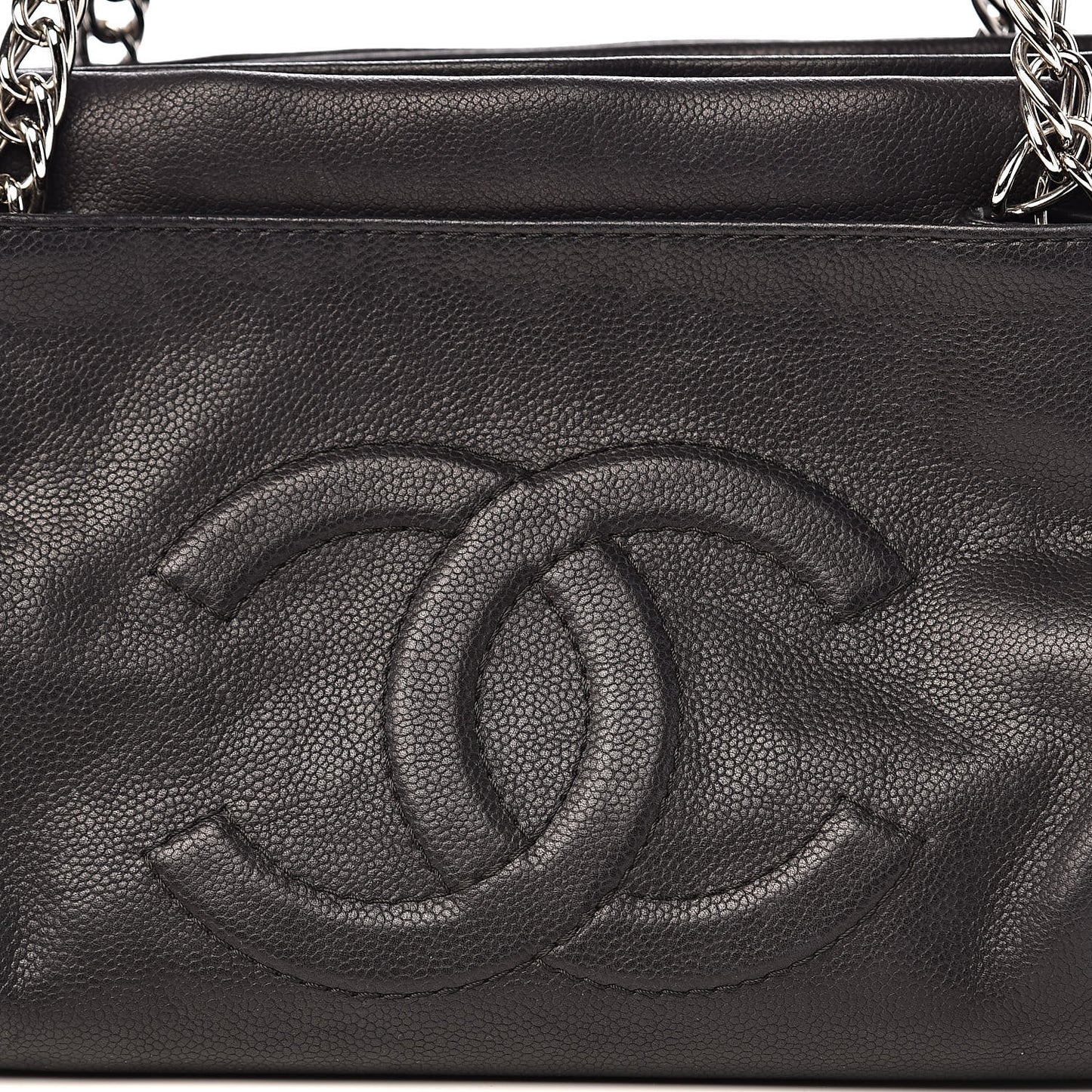 Caviar CC Tuck Medium Tote Black
