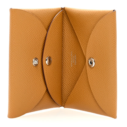 Hermes Epsom Calvi Duo Card Case Biscuit 5 of 6