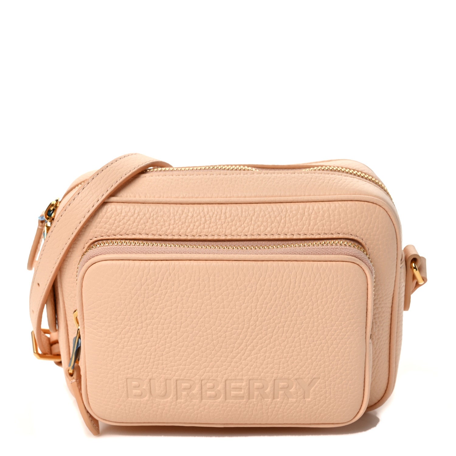 Burberry Grained Calfskin Small Camera Bag Peach Pink 1 of 8