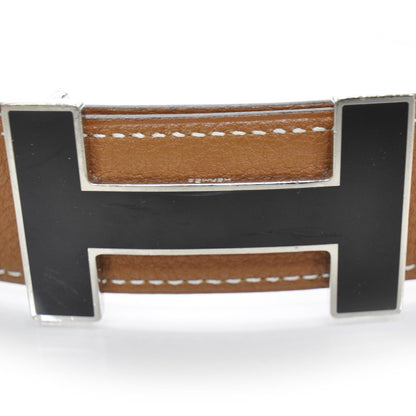 Hermes Leather Enamel H Reversible Belt 85 6 of 8