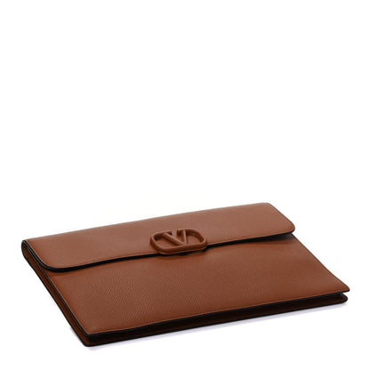 Valentino Garavani Grainy Calfskin VSling Clutch Tan 4 of 6