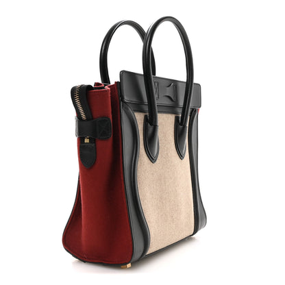 Celine Felt Smooth Calfskin Micro Tri-Color Luggage Beige 3 of 9