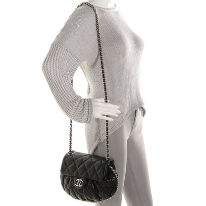 Chanel Lambskin Chain Around Medium Messenger Black 2 of 8