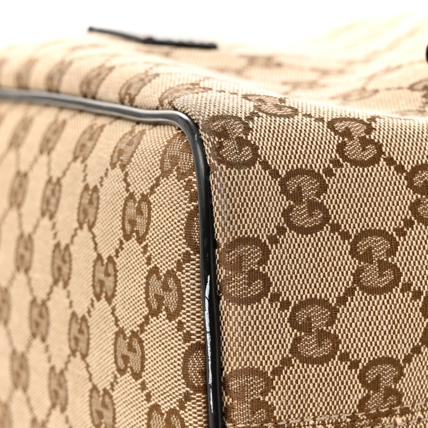 Gucci Monogram Dollar Calfskin O Drawstring Backpack Beige Ebony Testa di Moro Dark Chocolate 11 of 12