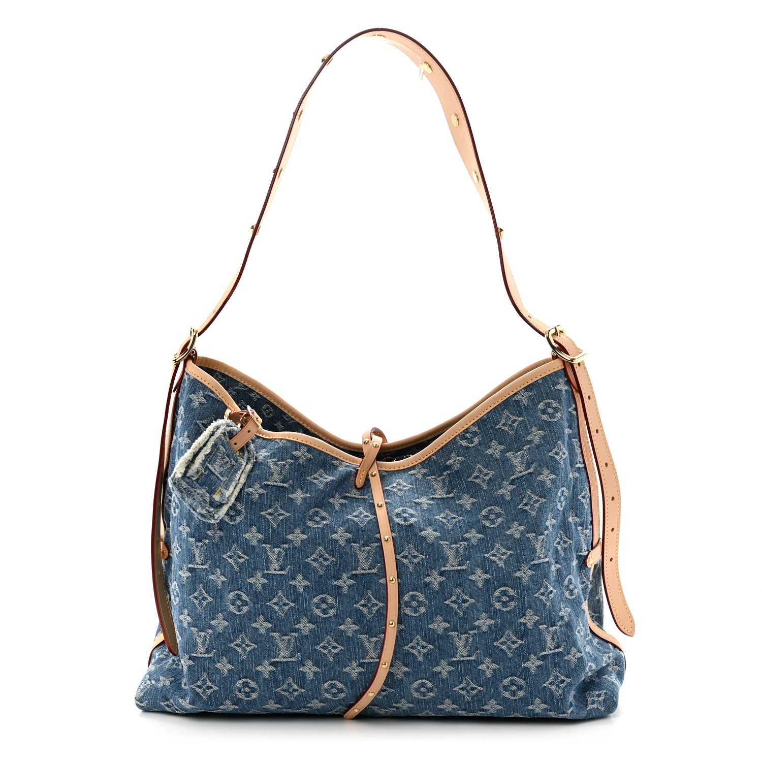 Louis Vuitton Monogram Denim CarryAll MM Blue 1 of 10