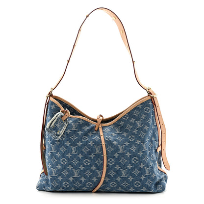 Louis Vuitton Monogram Denim CarryAll MM Blue 1 of 10