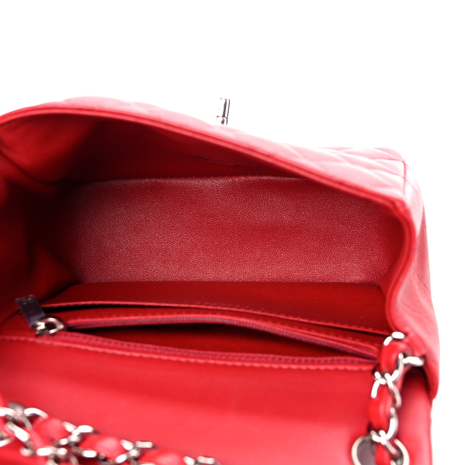 Chanel Lambskin Quilted Mini Square Flap Red 5 of 10