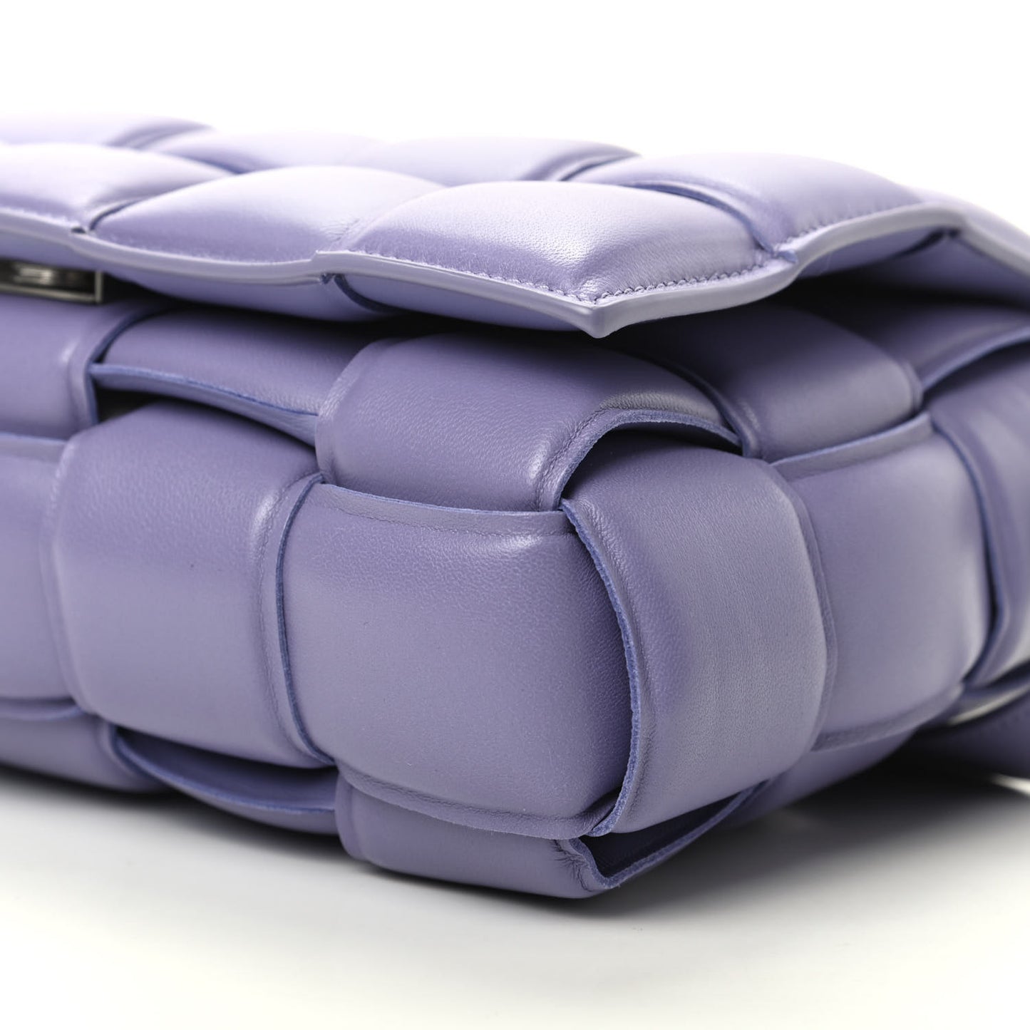 Nappa Maxi Intreccio Padded Cassette Crossbody Bag Lavender
