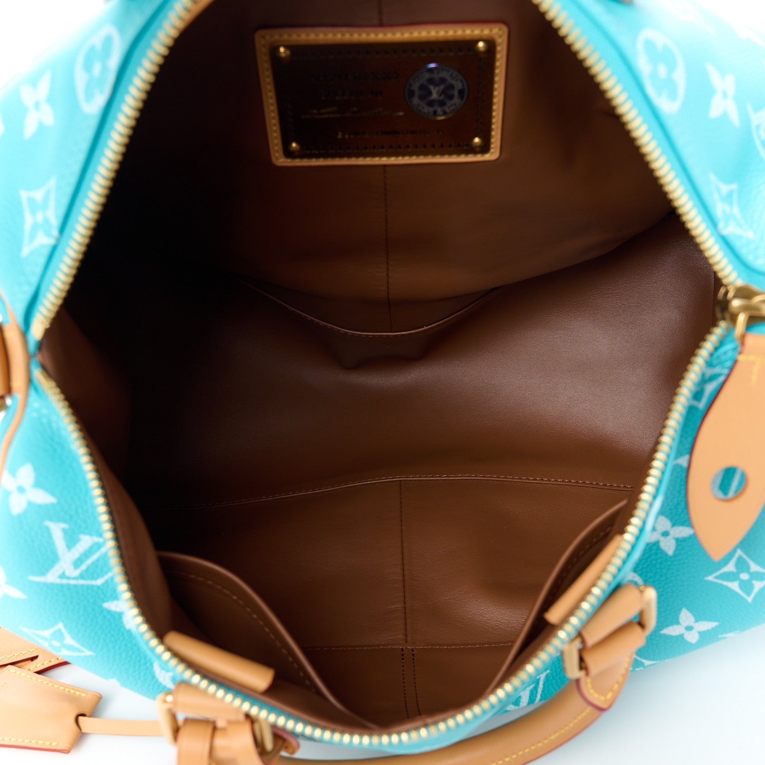 Louis Vuitton Calfskin Monogram Speedy P9 Bandouliere 40 Turquoise 5 of 19