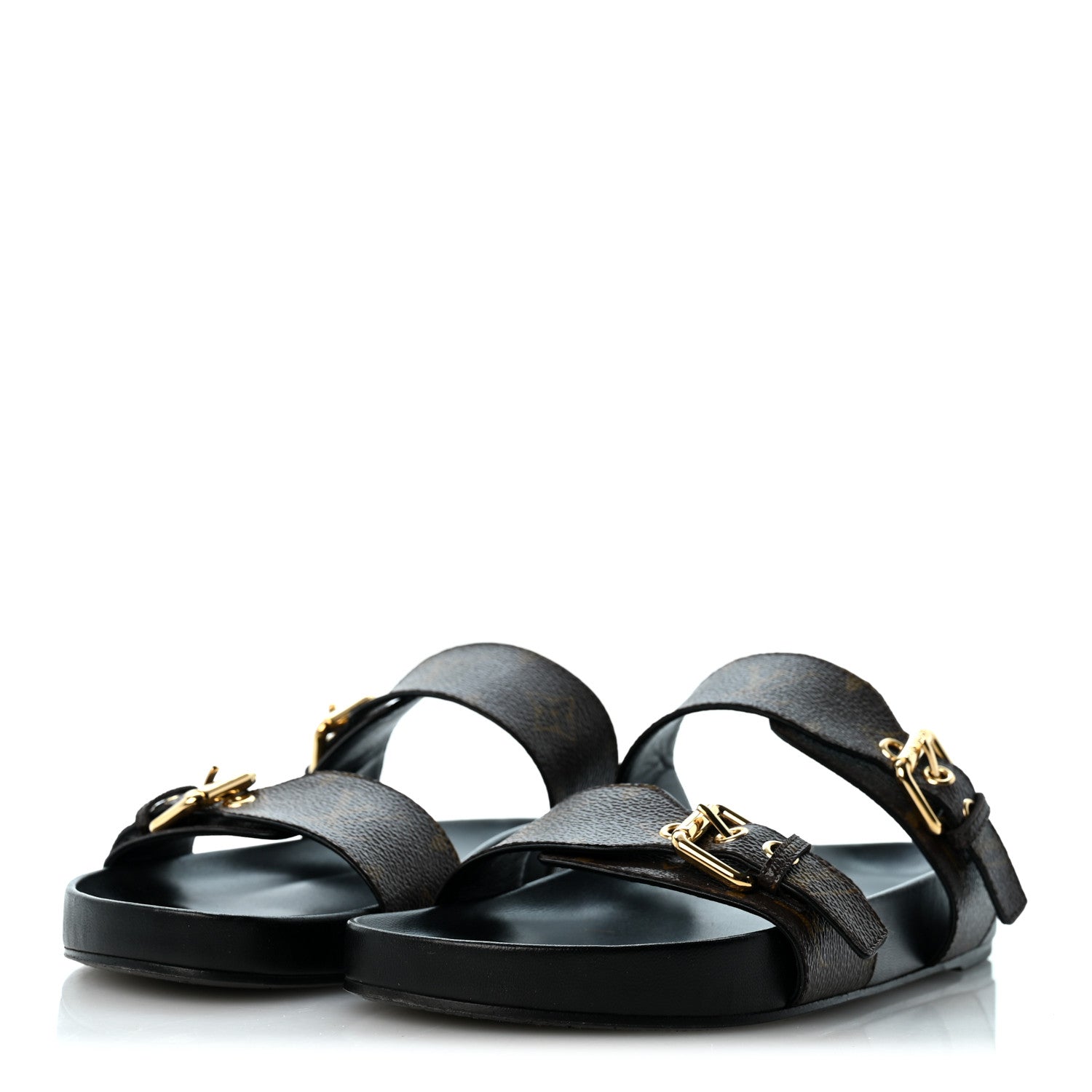 Louis Vuitton Monogram Bom Dia Mule Sandals 40 Black 4 of 11