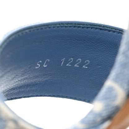 Louis Vuitton Denim Monogram Silhouette Sandals 39 Blue 7 of 9