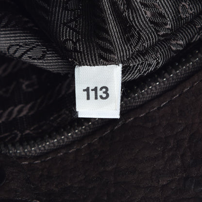 Prada Suede Bow Tote Dark Brown 7 of 9