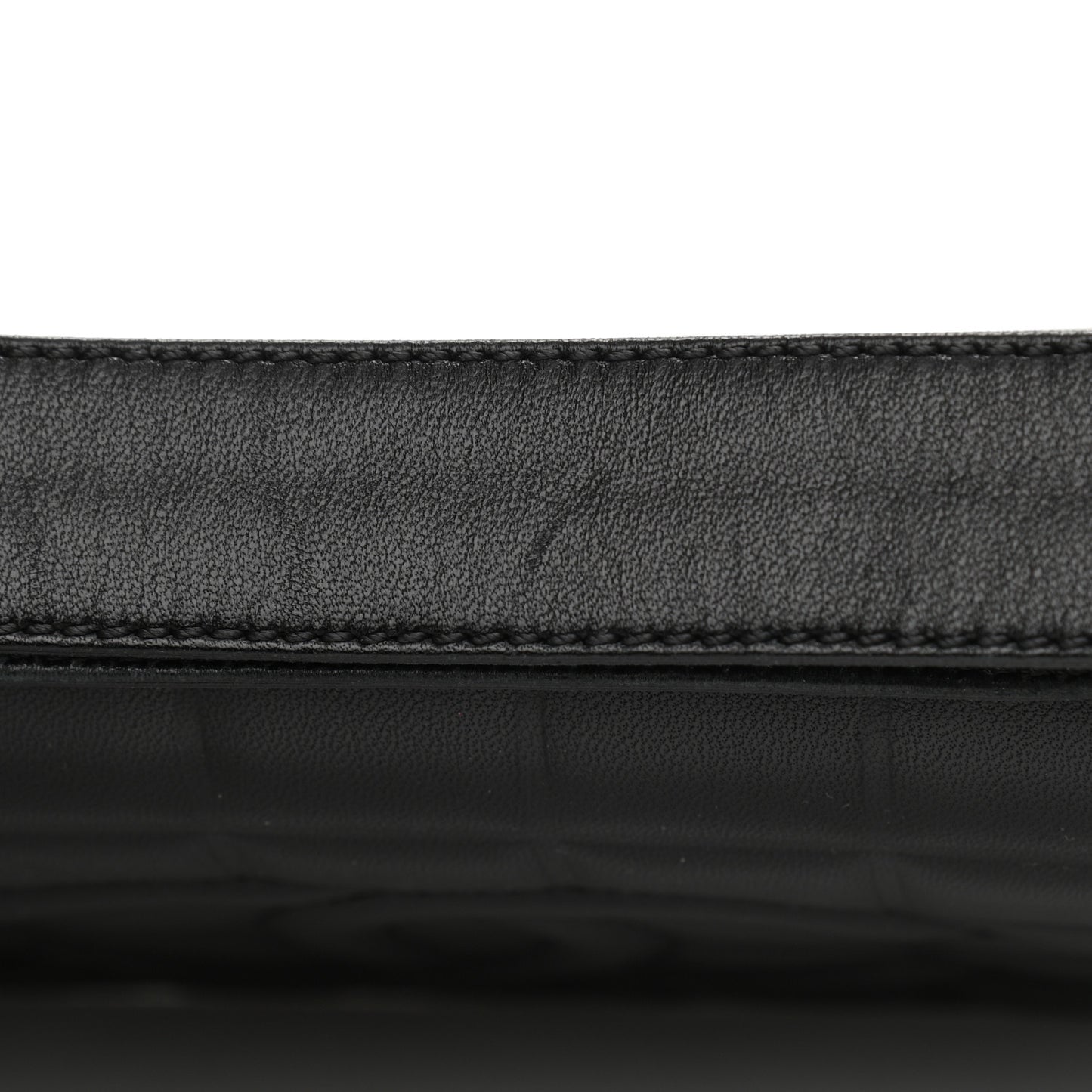 Lambskin Quilted CC Chocolate Bar Flap Black