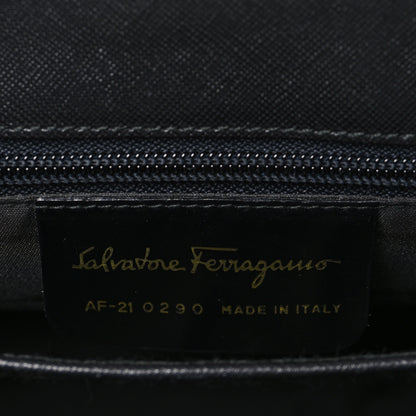 Salvatore Ferragamo Hammered Calfskin Top Handle Bag Black 6 of 10