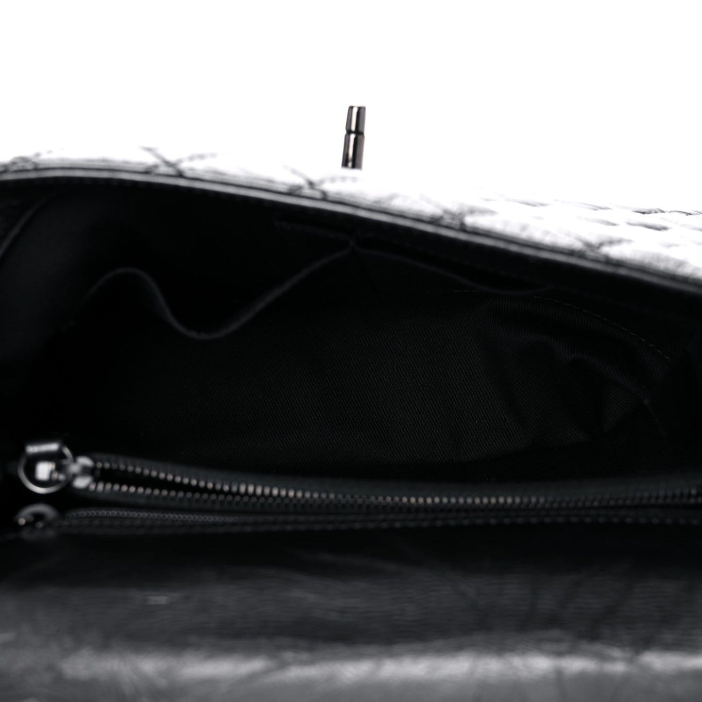Aged Calfskin Quilted Small Coco Handle Flap So Black