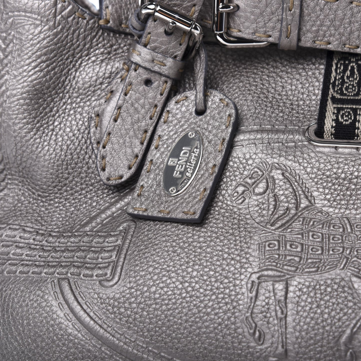 Cuoio Romano Selleria Small Villa Borghese Tote Peltro