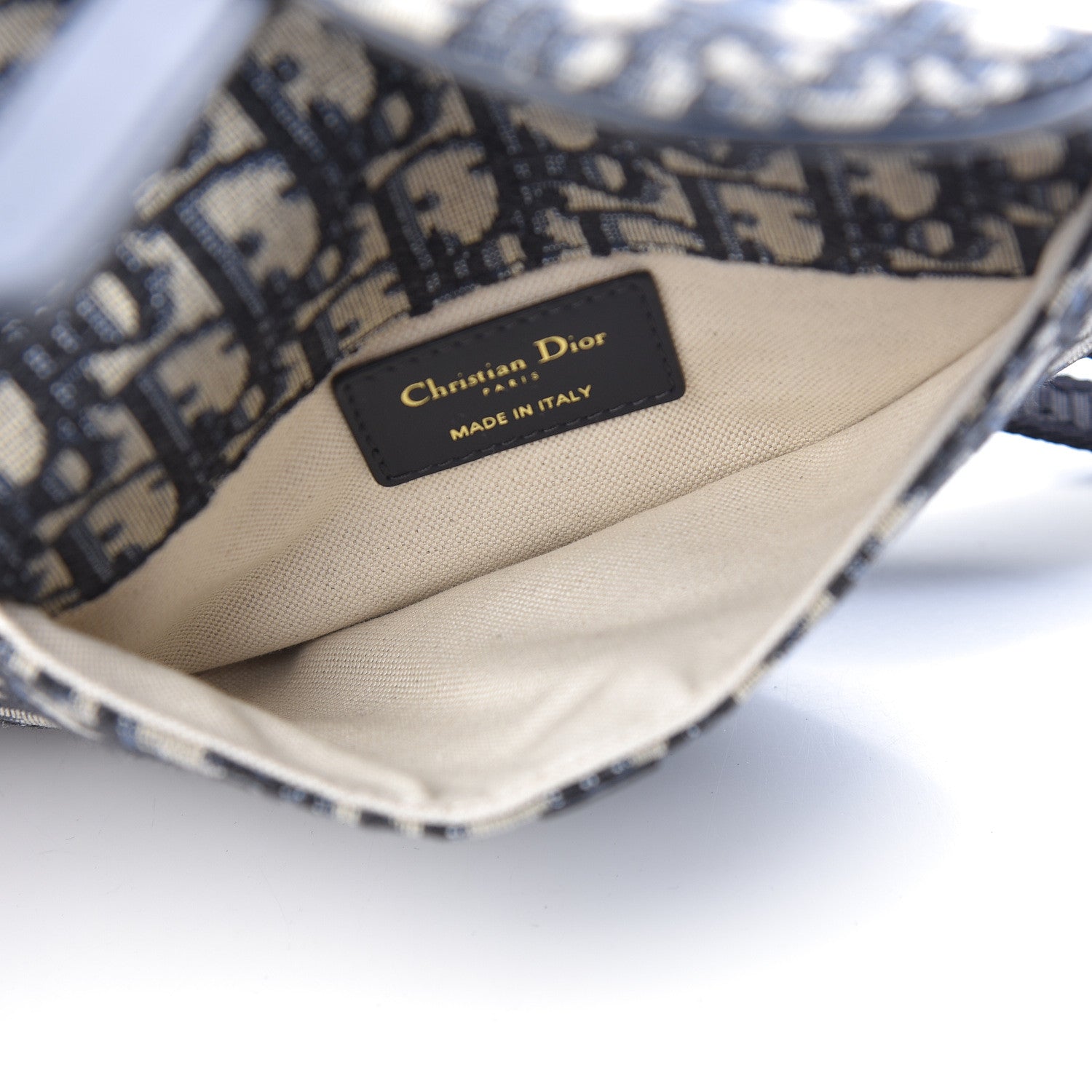 Christian Dior Oblique Saddle Belt Bag Blue 5 of 10