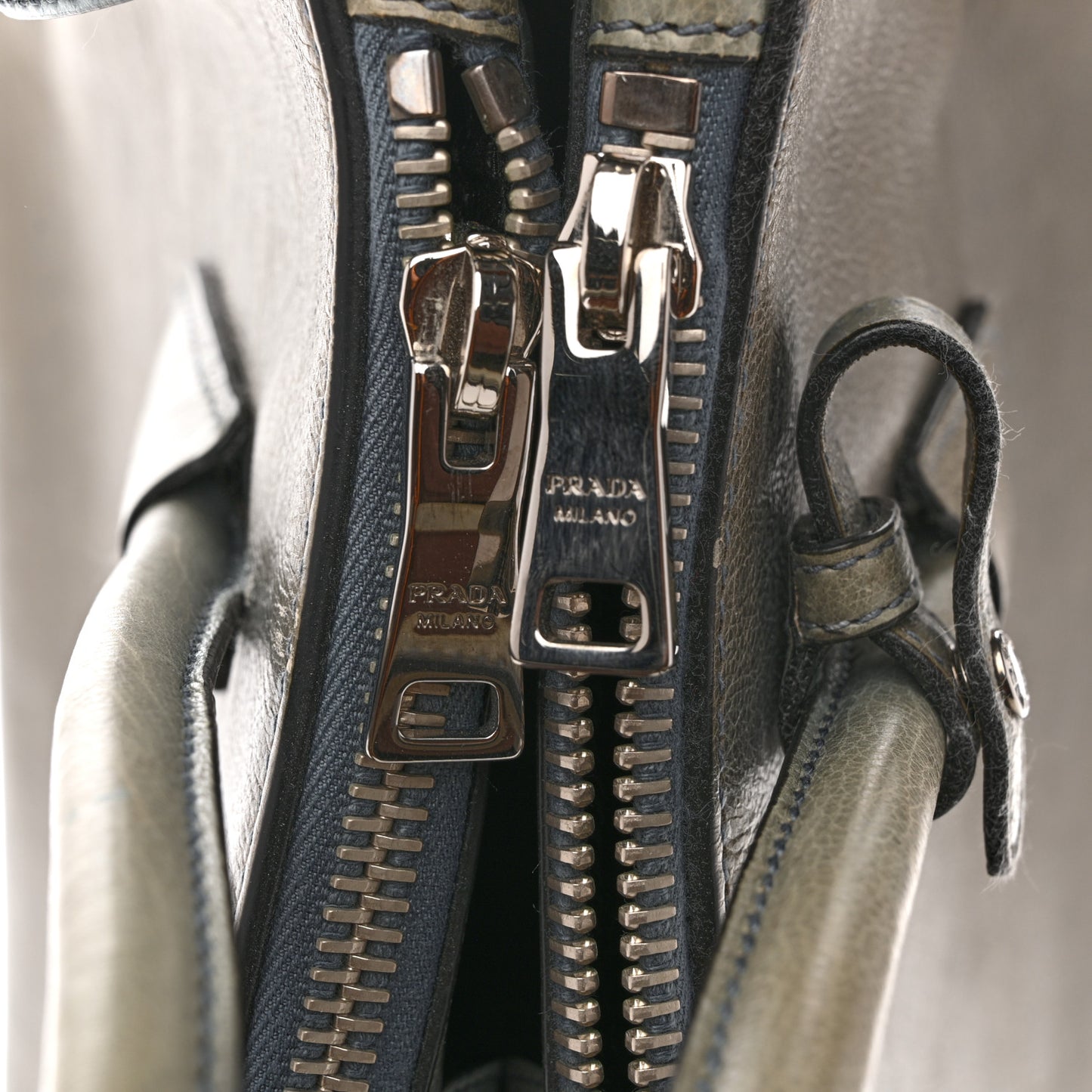 Glace Calf Twin Pocket Tote Marine