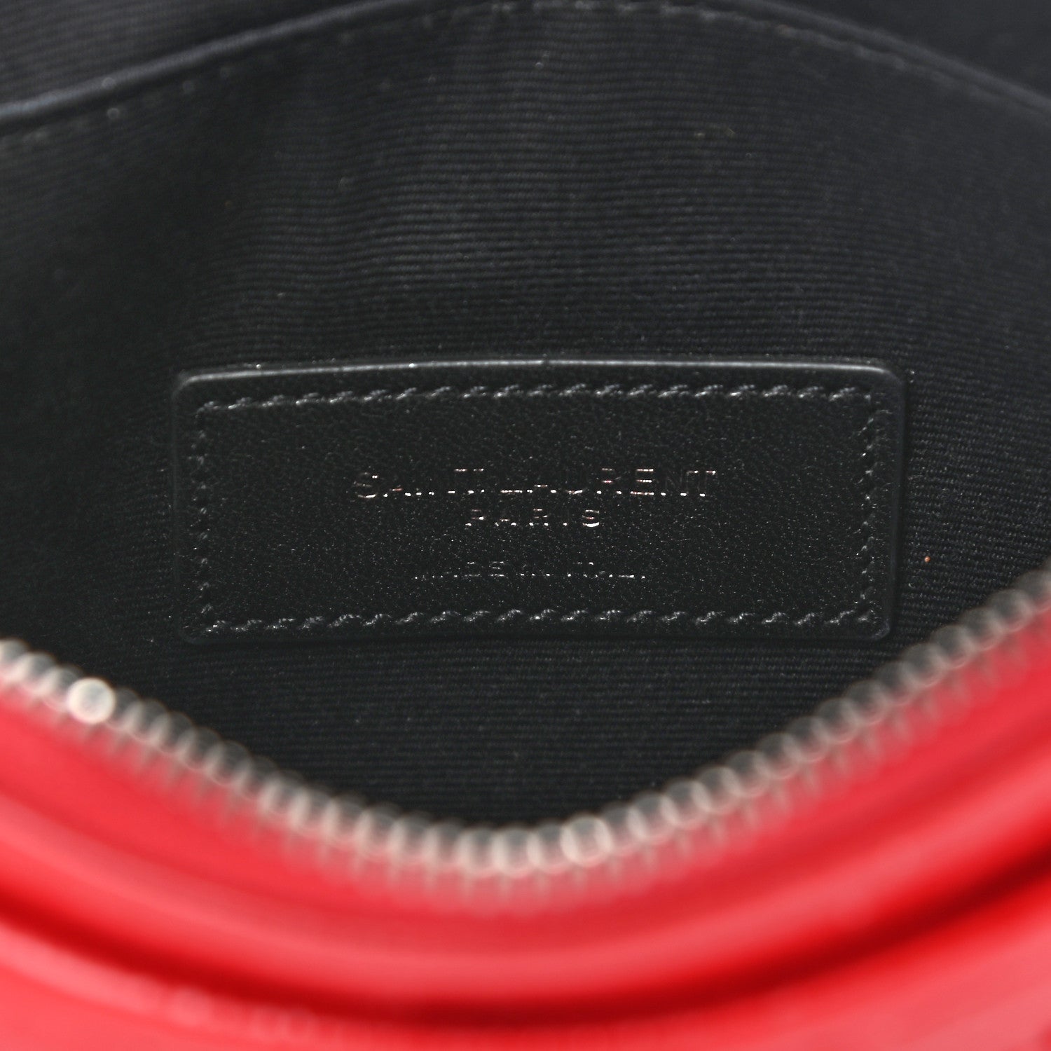 Saint Laurent Crinkled Calfskin Matelasse Niki Bill Pouch Red 6 of 10
