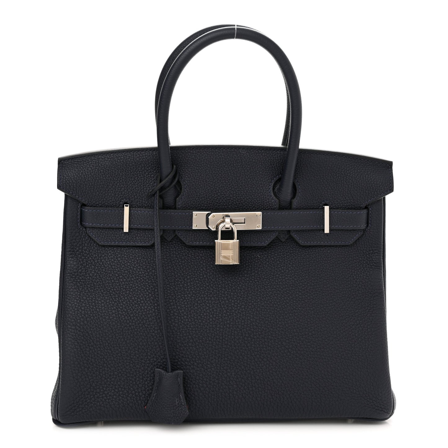 Togo Birkin Verso 30 Bleu Nuit Orange Poppy