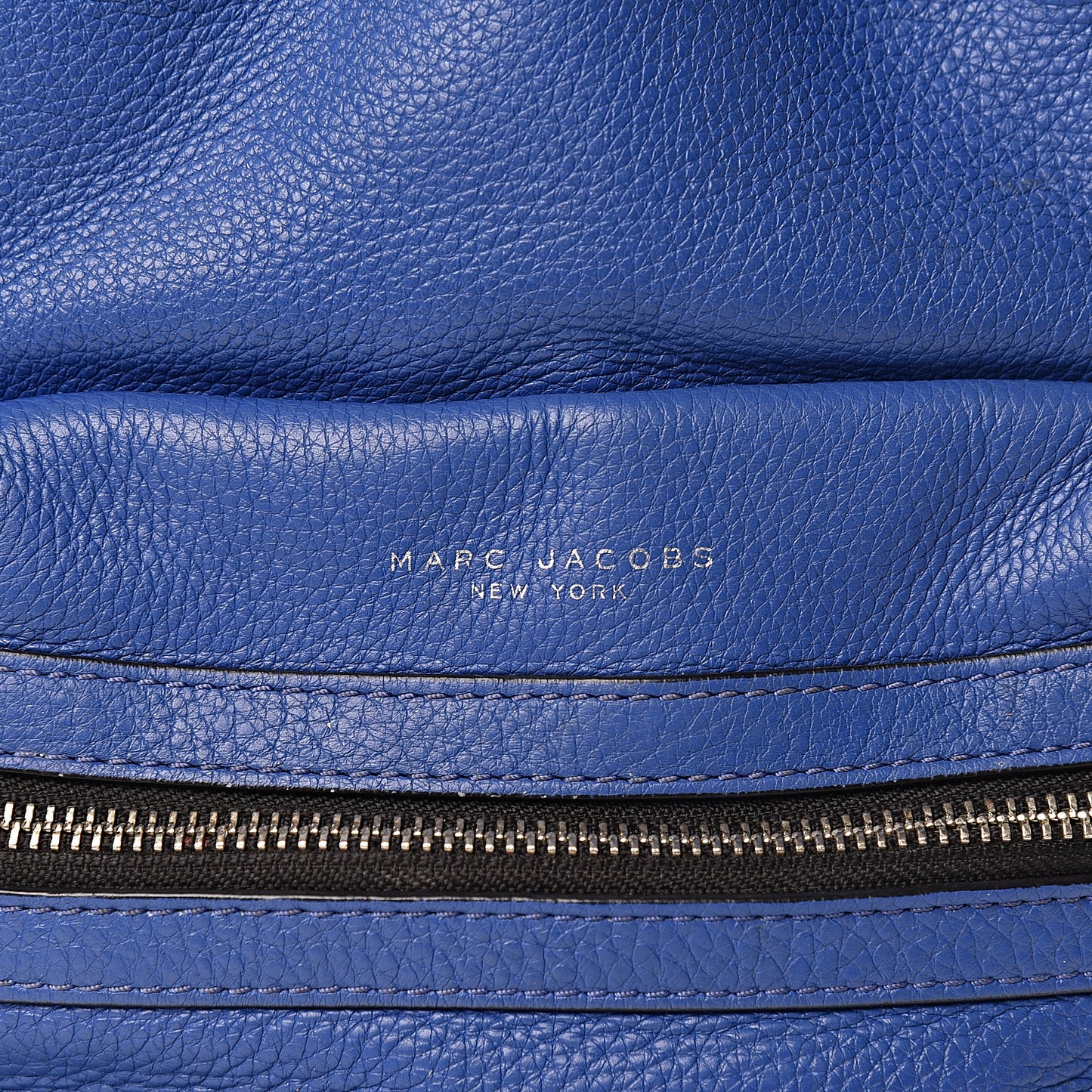 Pebbled Calfskin Biker Backpack Blue