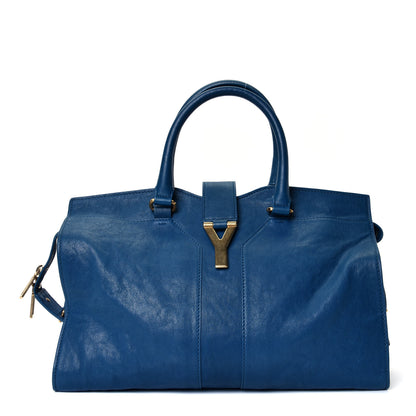 Saint Laurent Calfskin Medium Classic Y Cabas Peacock Blue 1 of 4