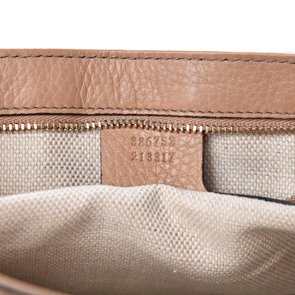 Gucci Pebbled Calfskin Medium Soho Flap Crossbody Camelia 7 of 20