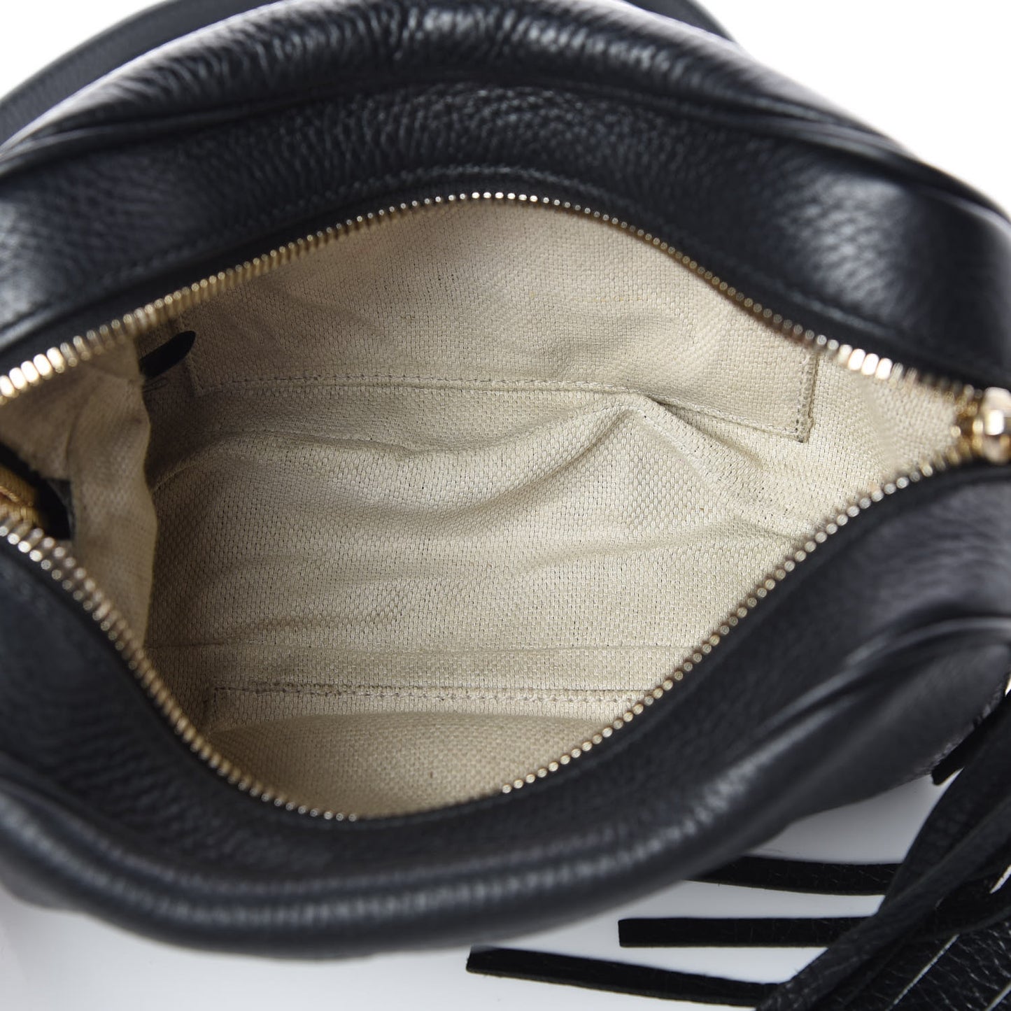 Pebbled Calfskin Small Soho Disco Bag Black