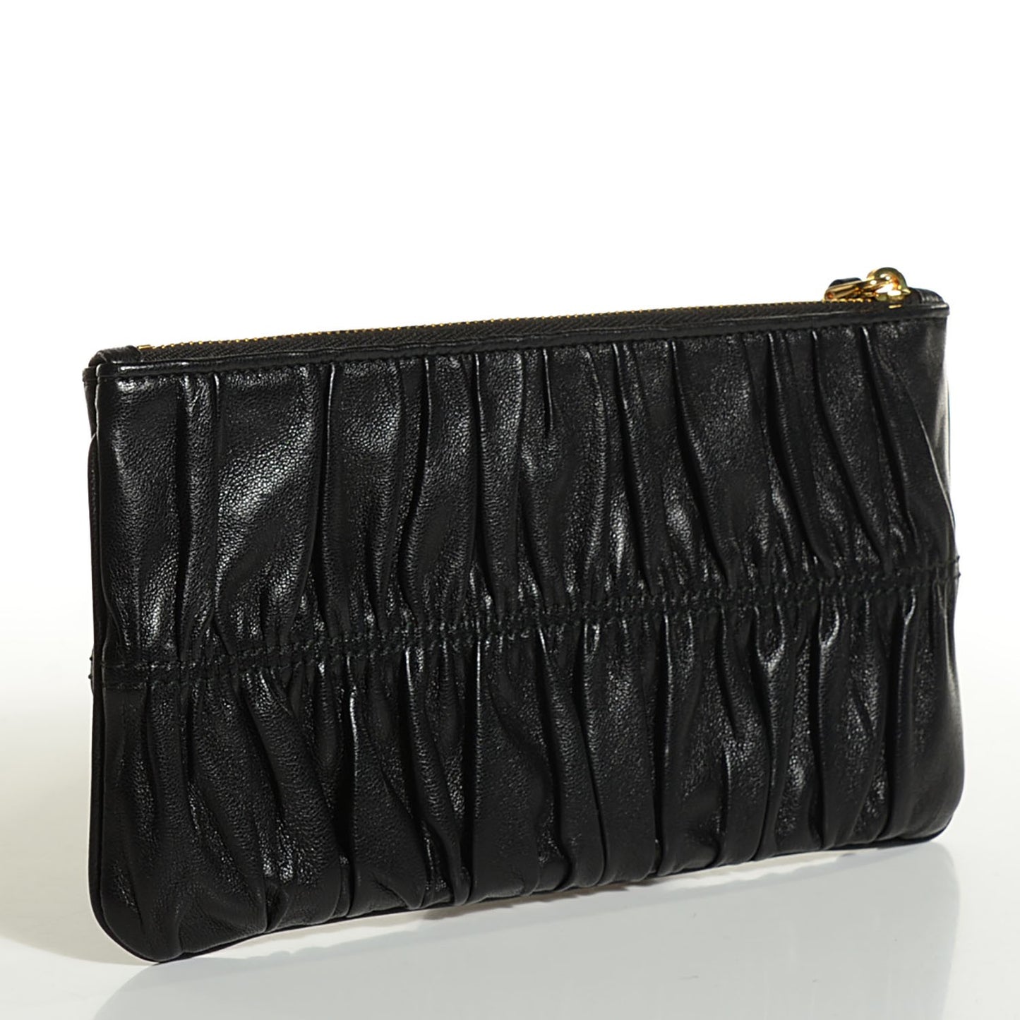 Nappa Gaufre Small Clutch Nero Black