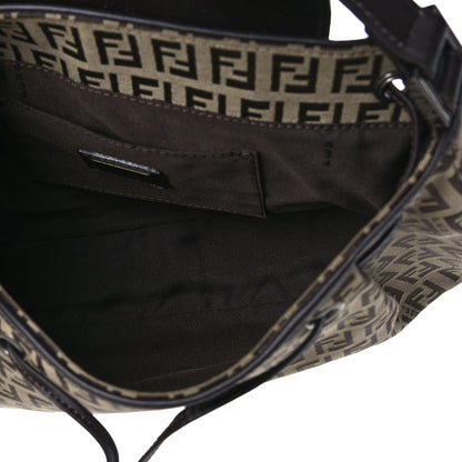 Fendi Zucchino Vitello Drawstring Shoulder Bag Testa di Moro Beige 4 of 7