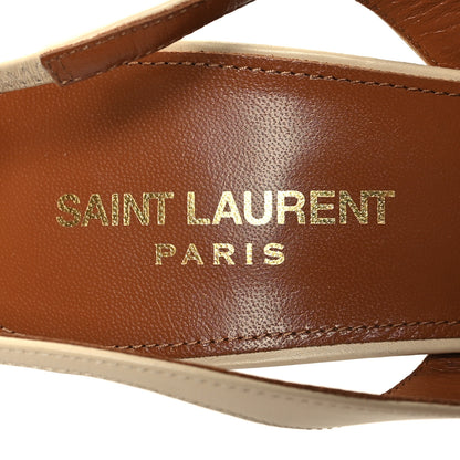 Saint Laurent Calfskin Opyum 110 Slingback Pumps 40 Real Beige 8 of 9