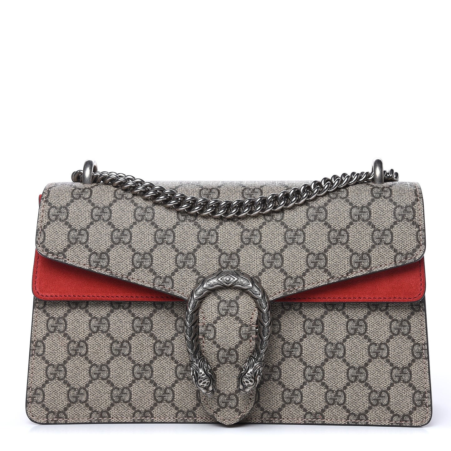 GG Supreme Monogram Small Dionysus Shoulder Bag Red