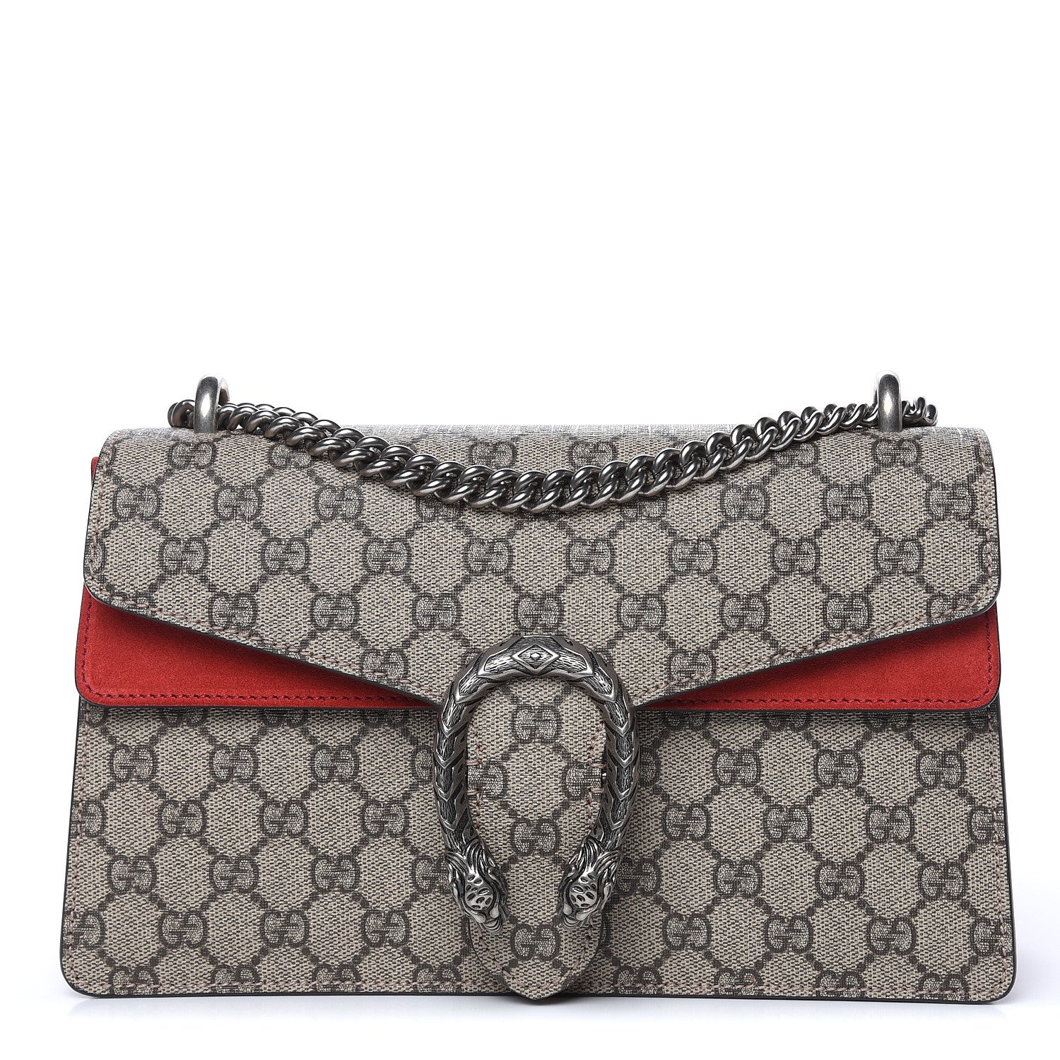 Gucci GG Supreme Monogram Small Dionysus Shoulder Bag Red 1 of 12