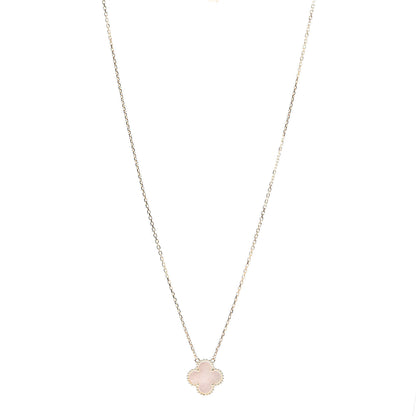 Van Cleef & Arpels 18K Yellow Gold Mother of Pearl Vintage Alhambra Pendant Necklace 1 of 8
