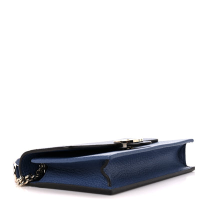 Gucci Dollar Calfskin Interlocking G Chain Wallet Caspian 4 of 10