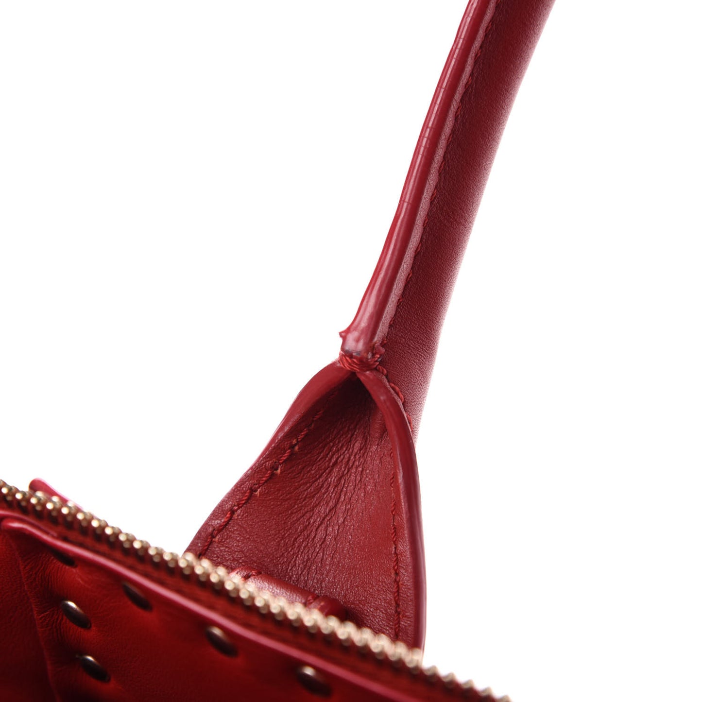 Vitello Rockstud Shoulder Bag Rosso Valentino