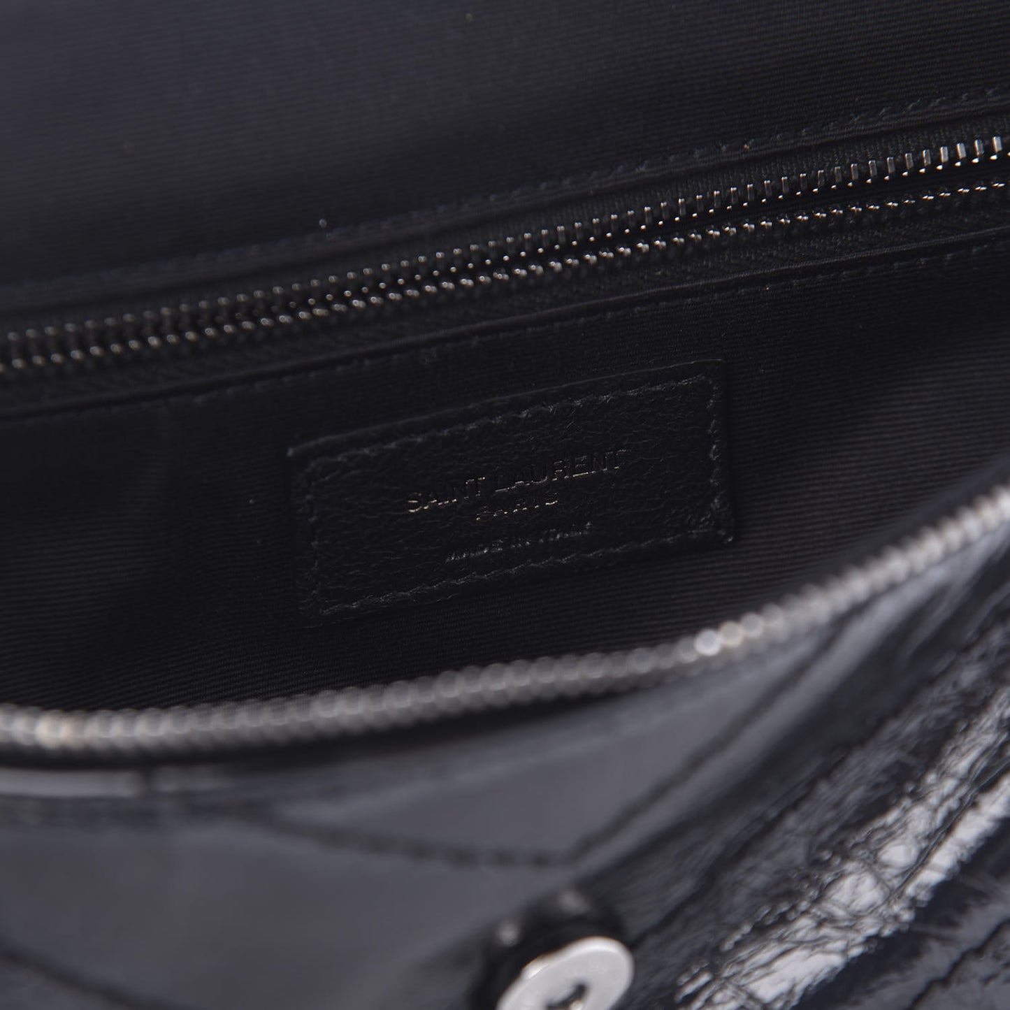 Crinkled Calfskin Matelasse Monogram Niki Body Bag Black
