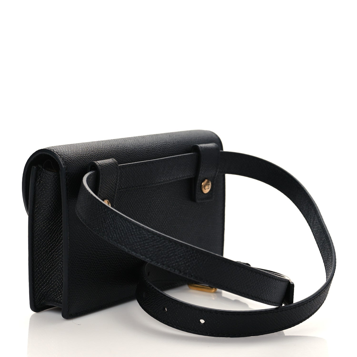 Christian Dior Grained Calfskin Saddle Belt Bag Black 3 of 10