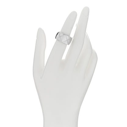 Chanel 18K White Gold Large Coco Crush Ring 50 5.25 2 of 5