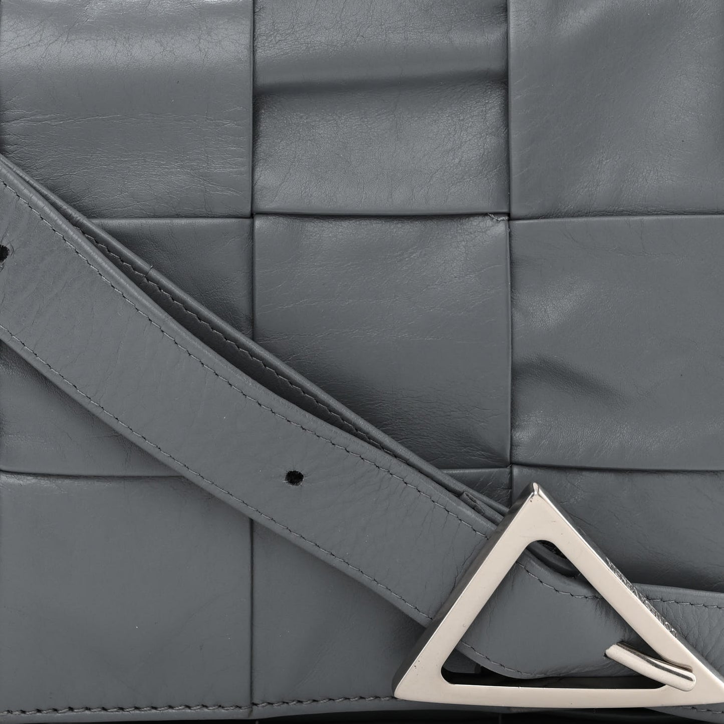 Paper Calfskin Maxi Intreccio Cassette Crossbody Bag Thunder