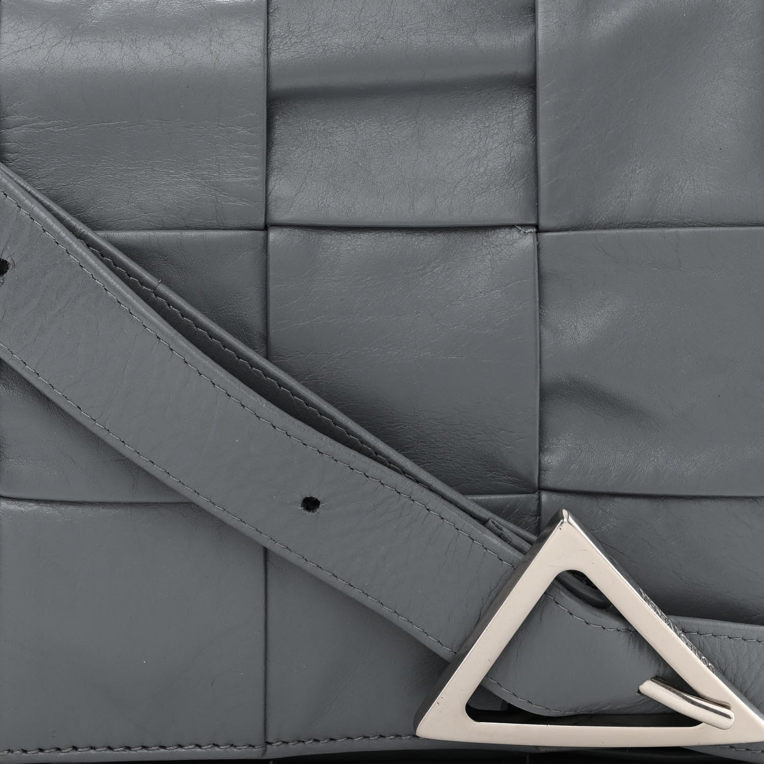 Bottega Veneta Paper Calfskin Maxi Intreccio Cassette Crossbody Bag Thunder 8 of 10