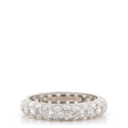 Tiffany Platinum Diamond Three Row Etoile Band Ring 4.25 1 of 4